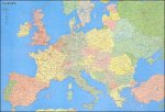 Planisfero 110-Europa carta murale stradale cm 140x100 
